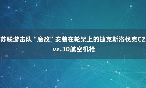 苏联游击队“魔改”安装在轮架上的捷克斯洛伐克CZ vz.30航空机枪