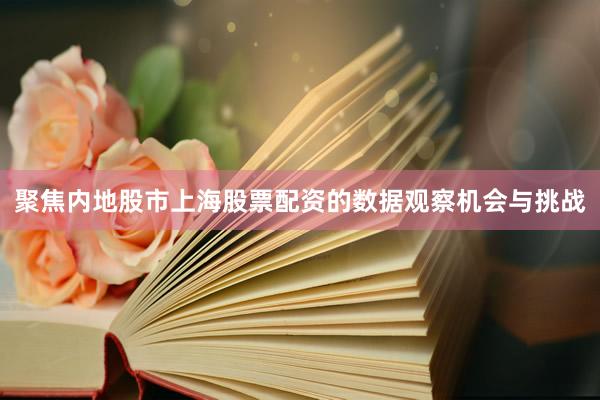 聚焦内地股市上海股票配资的数据观察机会与挑战