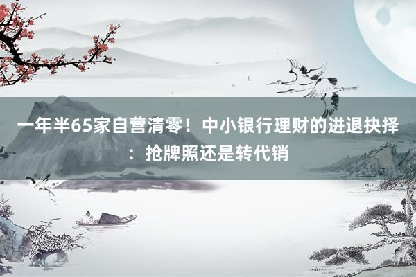 一年半65家自营清零！中小银行理财的进退抉择：抢牌照还是转代销